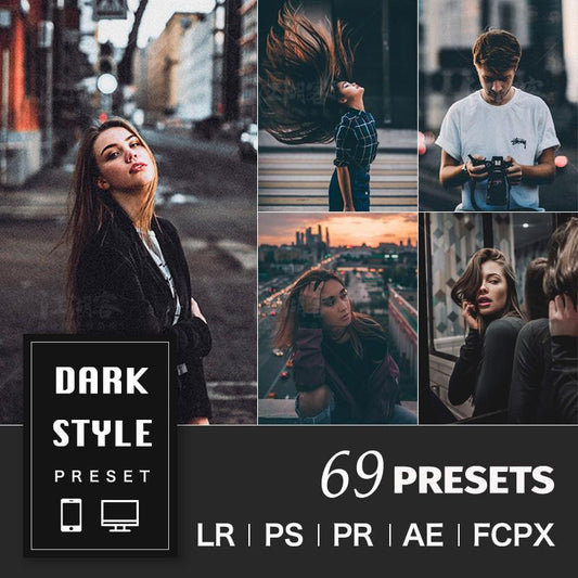Dark Style Desktop & Mobile Lightroom Presets
